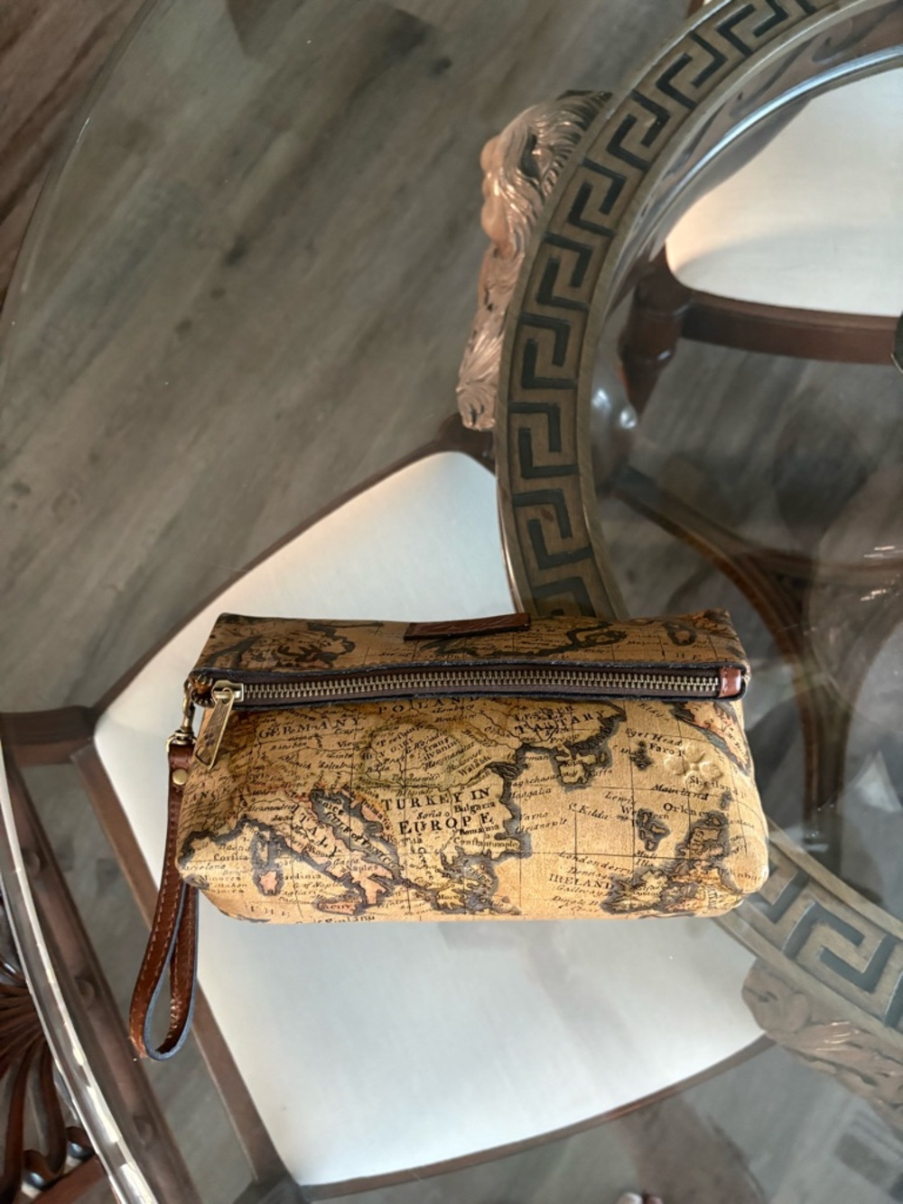 🤎🤎PATRICIA NASH LEATHER MAP FOLD OVER WRISTLET!🤎🤎 - Picture 3 of 7